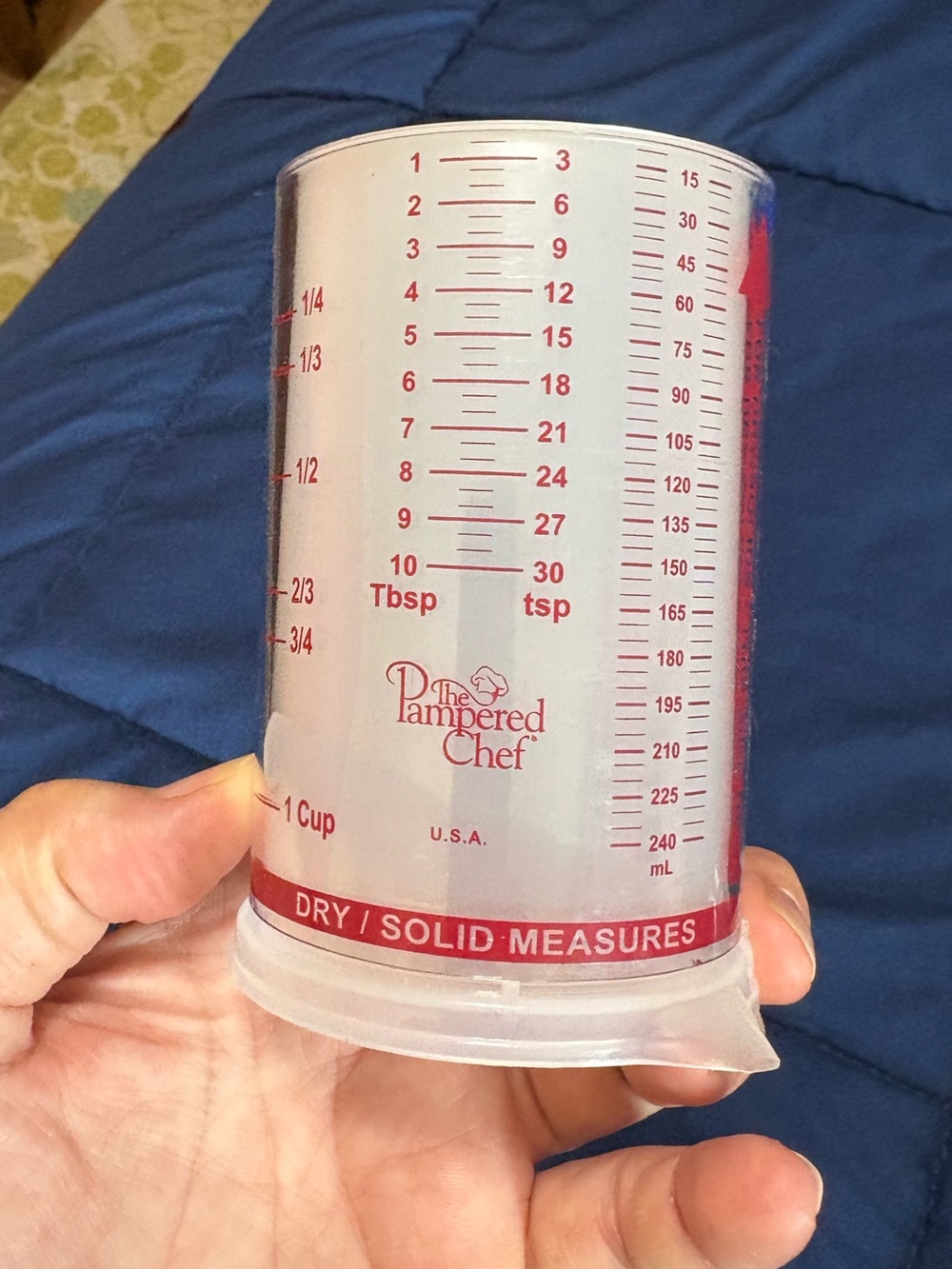 Pampered Chef Mini-Measuring-All Cup # 2236 Wet/Dry Ingredients 8 oz New